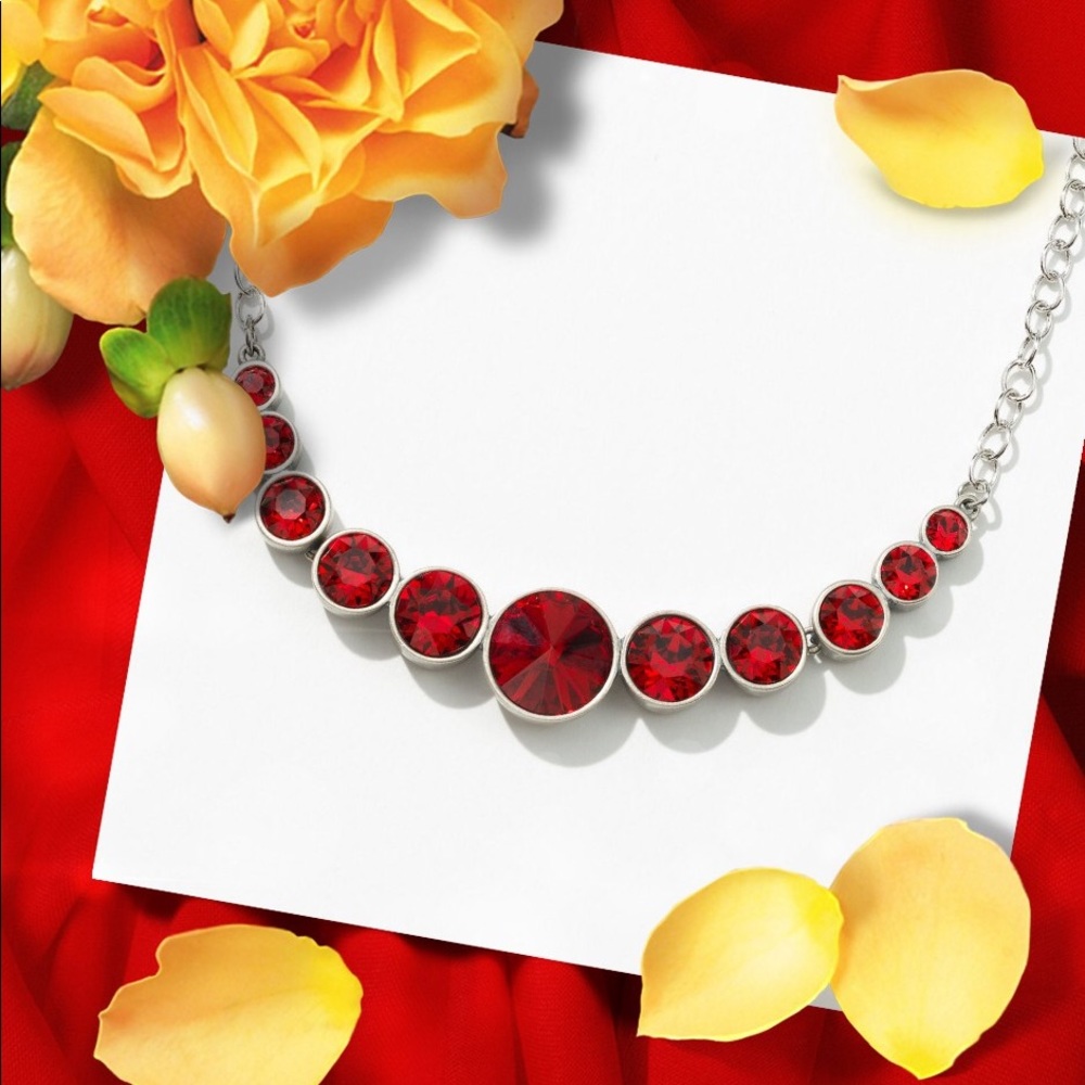 💕 Wonderful Spot on Necklace, Scarlet color NWT